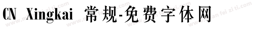 CN Xingkai 常规字体转换